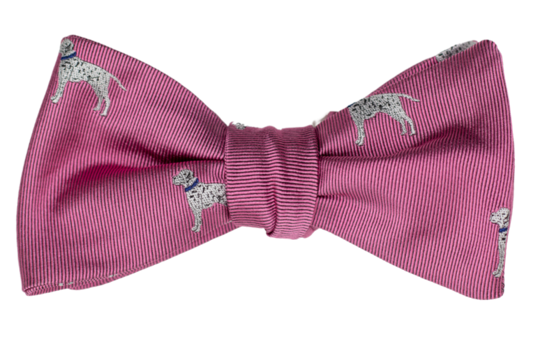 Dalmatian Dog Bow Tie - Pink