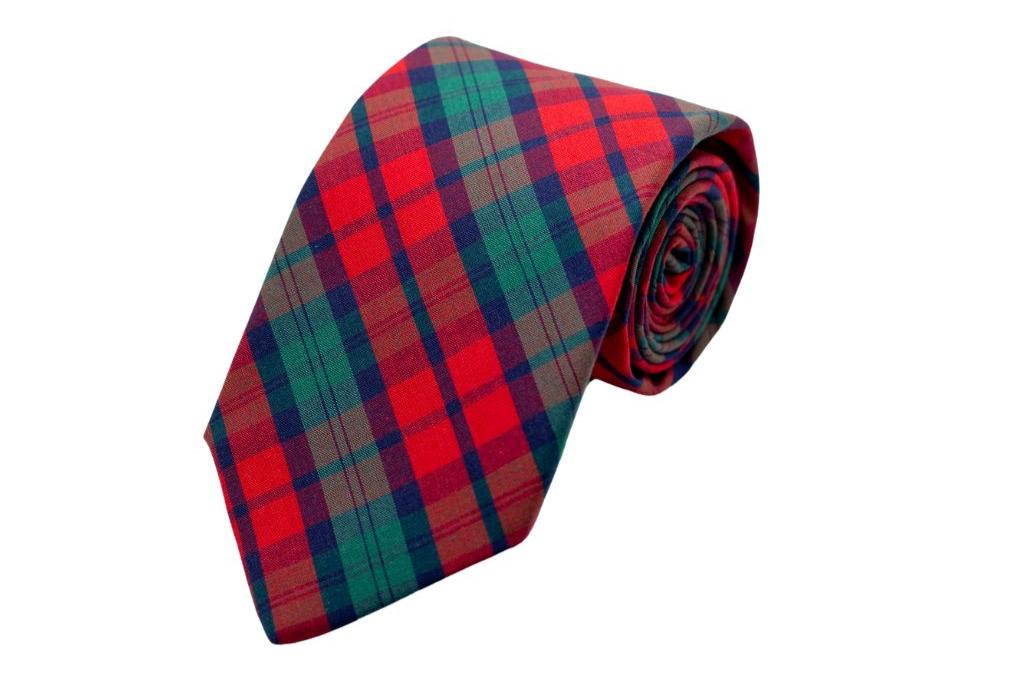 Winter Lodge Plaid Cotton Necktie