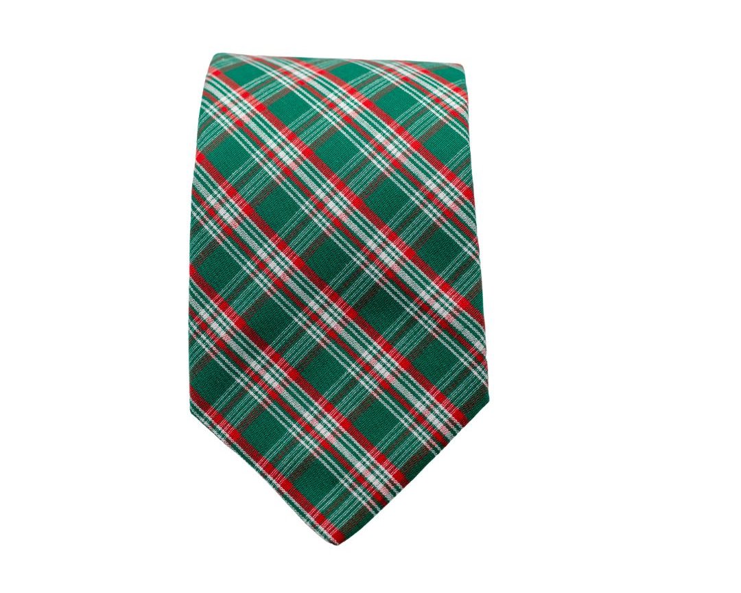 Green Holiday Plaid Necktie