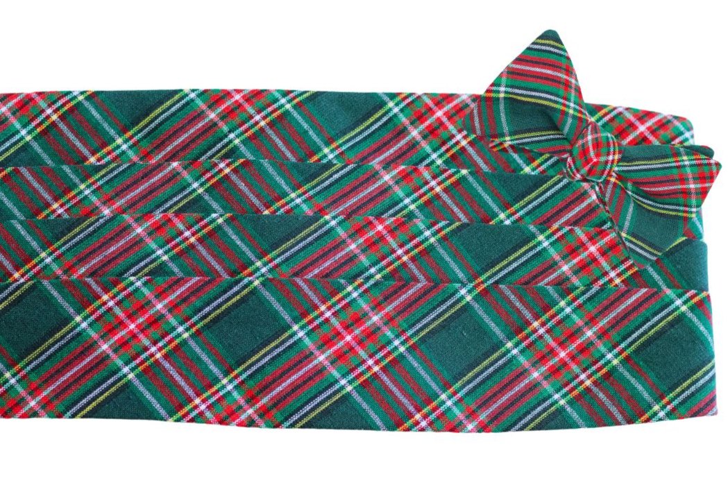 Evergreen Holiday Plaid Cummerbund Set