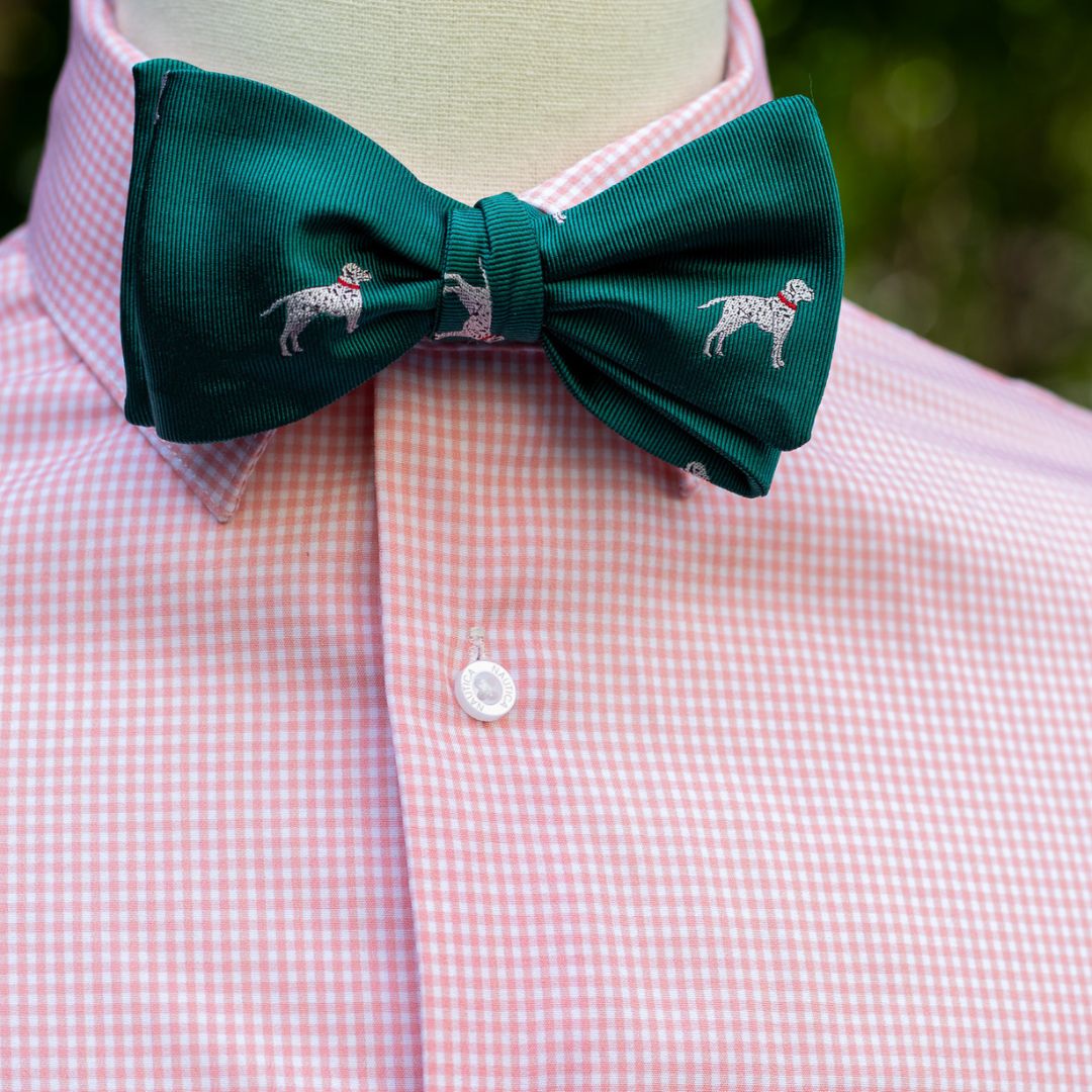 Dalmatian Dog Bow Tie - Emerald Green