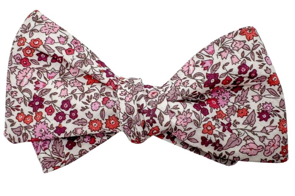 Burgundy Blossom Bliss Bow Tie