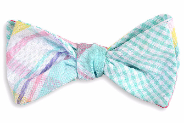 Palmetto Plaid Reversible Bow Tie