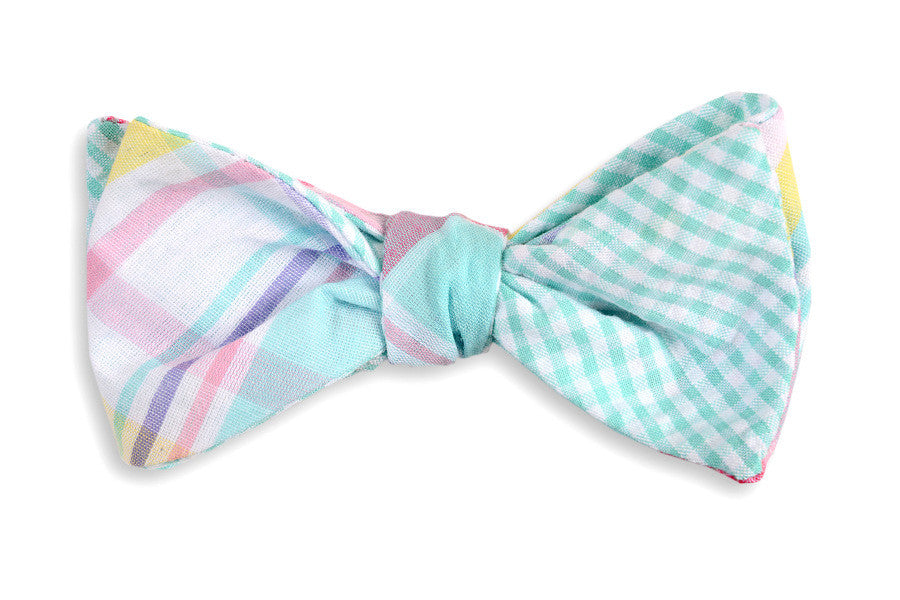 Palmetto Plaid Reversible Bow Tie